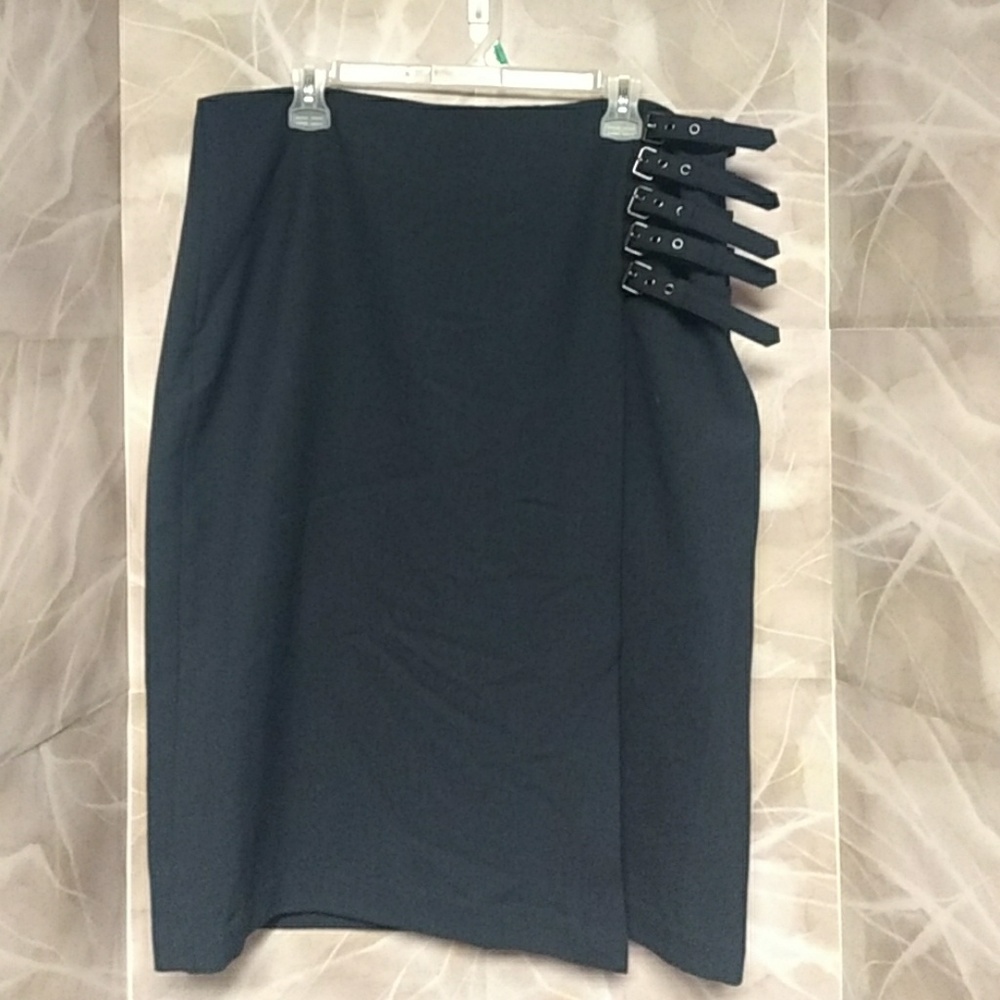 Blue Worthington Zipped Skirt